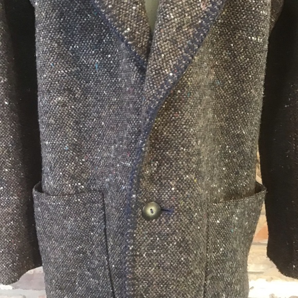 LIZWEAR Woman’s Vintage Boxy Textured Speckled 2 Button Blazer 10 - Picture 4 of 7